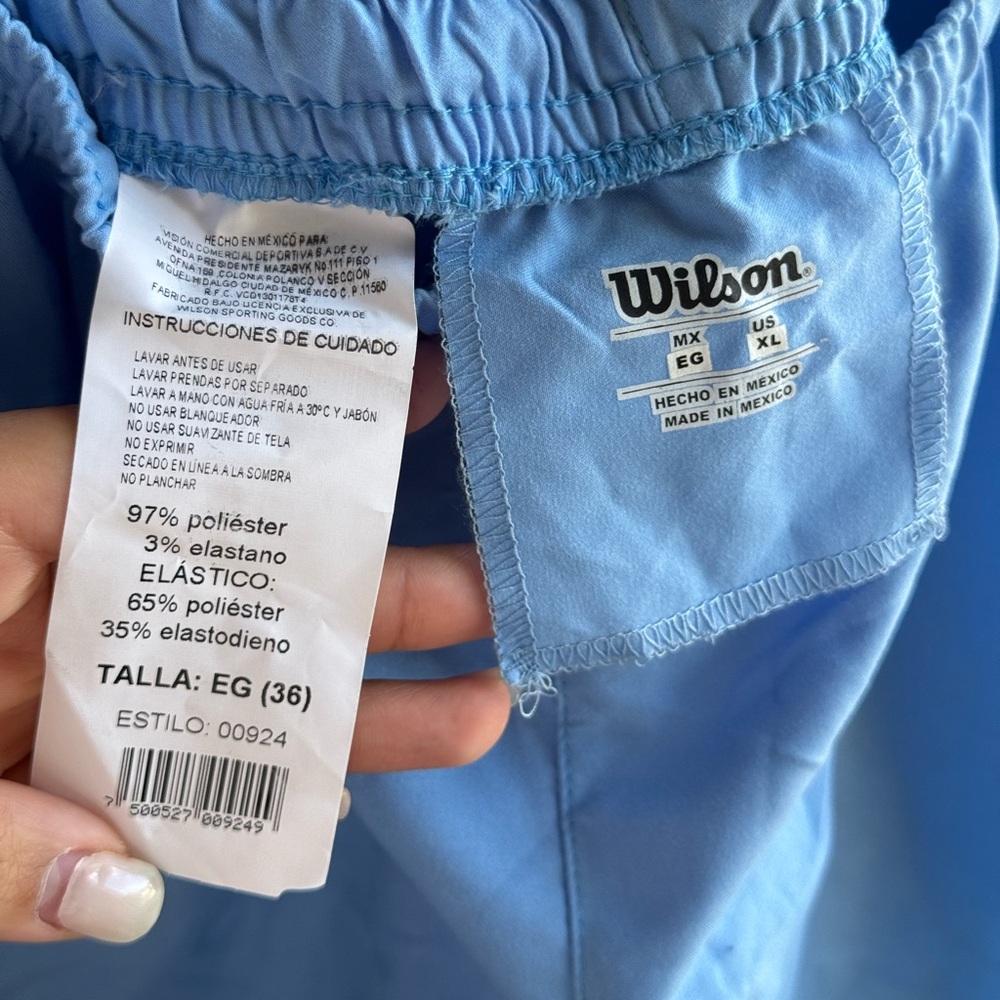 Wilson Women's Light Blue Athletic Shorts | Extra Large - Picture 5 of 5